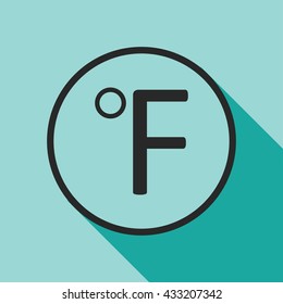 f degree icon. f degree sign