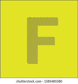 F design with line concept