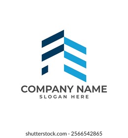 "F" and "E" combined in a unique geometric design. Blue color conveys trust and technology. Suitable for tech companies and businesses seeking a strong and professional brand identity.