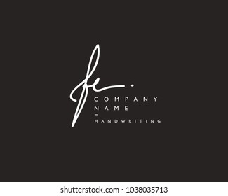 F E Initial handwriting logo