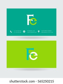 F & E Letter logo design vector element