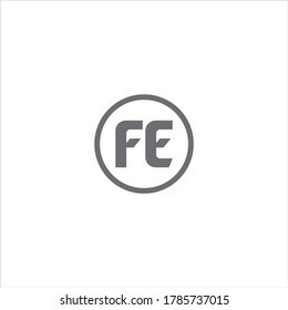 F E letter logo vector design