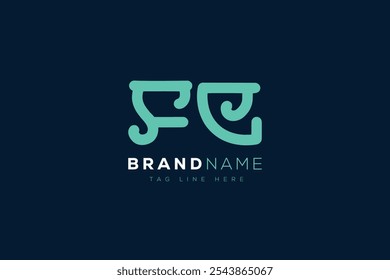 F and E logo design. FE abstract Letters Logo Monogram. This logo design is the process of creating a visual symbol that represents a brand, company, or individual.