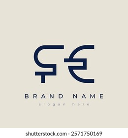 F and E logo design. FE abstract Letters Logo Monogram. This logo design is the process of creating a visual symbol that represents a brand, company, or individual.