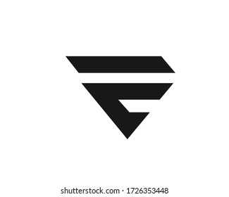 Letra F & E del diseño del logotipo
