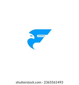 F Eagle Logo Design vector image