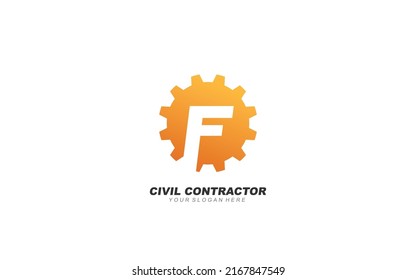 F Engineering Logo Design Inspiration. Design für Vektorbriefe-Vorlagen für Markenbezeichnungen.