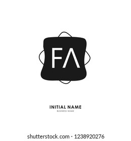 F A FA Initial logo letter with minimalist concept. Vector with scandinavian style logo.