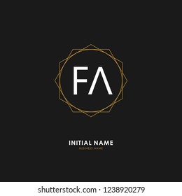 F A FA Initial logo letter with minimalist concept. Vector with scandinavian style logo.