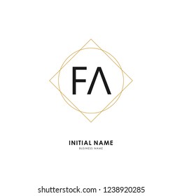 F A FA Initial logo letter with minimalist concept. Vector with scandinavian style logo.