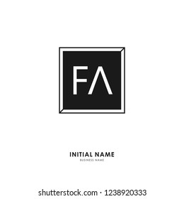 F A FA Initial logo letter with minimalist concept. Vector with scandinavian style logo.