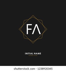 F A FA Initial logo letter with minimalist concept. Vector with scandinavian style logo.