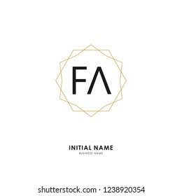 F A FA Initial logo letter with minimalist concept. Vector with scandinavian style logo.