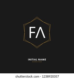 F A FA Initial logo letter with minimalist concept. Vector with scandinavian style logo.