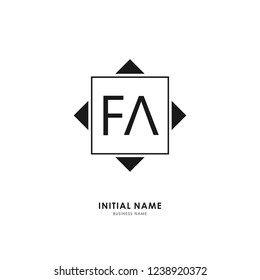 F A FA Initial logo letter with minimalist concept. Vector with scandinavian style logo.