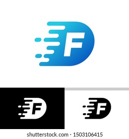 F Fast Logo, F Speed Logo, F Motion Logo, Vector, Illustration.