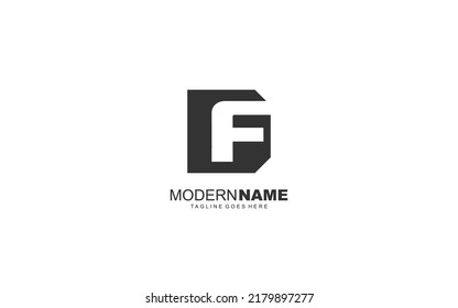 F FD DF logo abstract for branding company. letter template vector illustration for your brand.