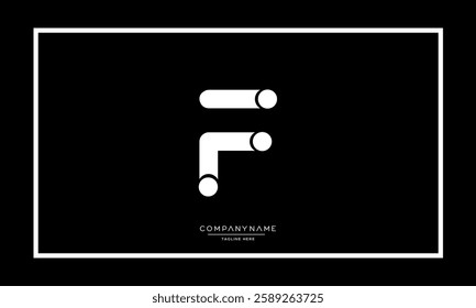 F, FF Alphabet letters logo vector icon