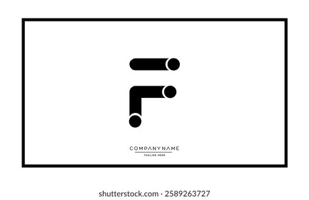F, FF Alphabet letters logo vector icon