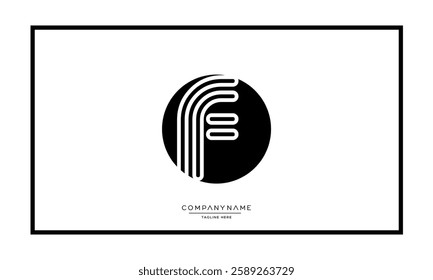 F, FF Alphabet letters logo vector icon