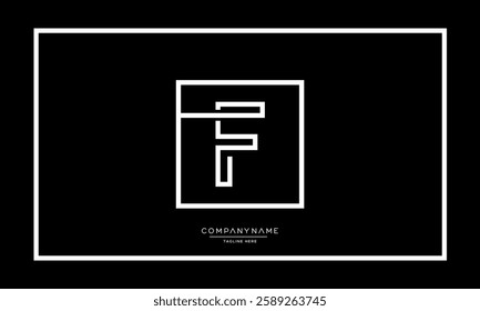 F, FF Alphabet letters logo vector icon