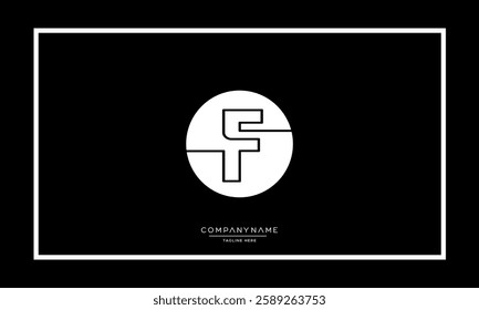 F, FF Alphabet letters logo vector icon