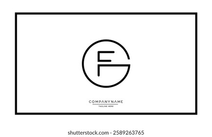 F, FF Alphabet letters logo vector icon