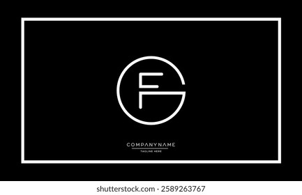 F, FF Alphabet letters logo vector icon