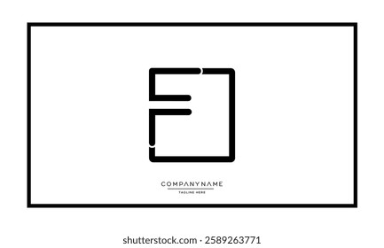F, FF Alphabet letters logo vector icon