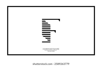 F, FF Alphabet letters logo vector icon