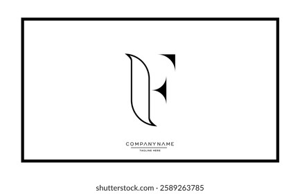 F, FF Alphabet letters logo vector icon