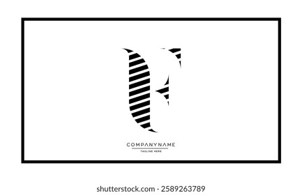 F, FF Alphabet letters logo vector icon