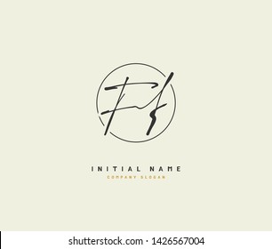 F FF Beauty vector initial logo, handwriting logo of initial signature, wedding, fashion, jewerly, boutique, floral and botanical with creative template for any company or business.