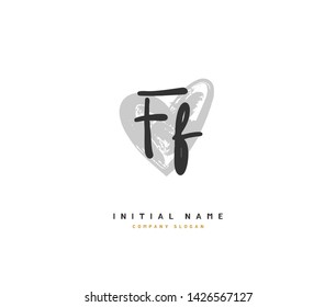 F FF Beauty vector initial logo, handwriting logo of initial signature, wedding, fashion, jewerly, boutique, floral and botanical with creative template for any company or business.