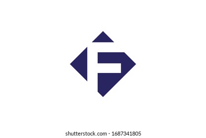 F FF or FFF Uppercase Letter Initial Logo Design Template Vector Illustration