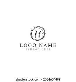 F F FF initial handwriting logo template. signature logo concept. Hand drawn Calligraphy lettering illustration.