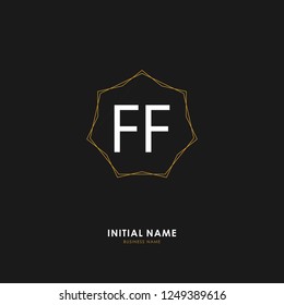F F FF Initial logo letter with minimalist concept. Vector with scandinavian style logo.