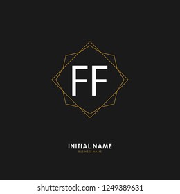 F F FF Initial logo letter with minimalist concept. Vector with scandinavian style logo.