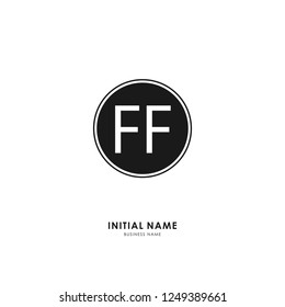 F F FF Initial logo letter with minimalist concept. Vector with scandinavian style logo.
