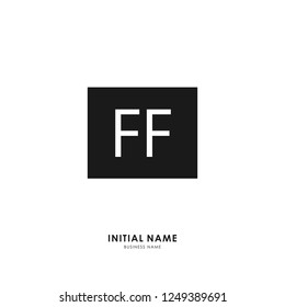 F F FF Initial logo letter with minimalist concept. Vector with scandinavian style logo.