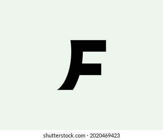 F ff letter logo design vector template