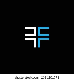 F o FF ‍ abstract sobresaliente empresa de marca artística de diferentes colores ilustración. Diseño de letras abstractas. Impresionante diseño de logo.