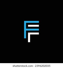 F or FF ‍abstract outstanding artistic branding company different colors illustration. Abstract letter design. Awesome logo design.