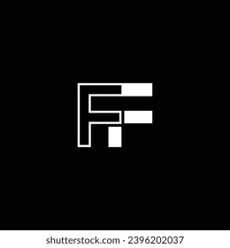 F or FF ‍abstract outstanding artistic branding company different colors illustration. Abstract letter design. Awesome logo design.