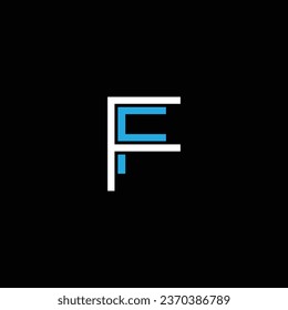 F or FF ‍abstract outstanding professional business awesome artistic branding company different colors illustration. Abstract letter design. Awesome logo design.