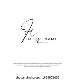 F I FI Escritura manuscrita inicial y logotipo de la firma. Logo inicial del vector de belleza .Moda, boutique, floral y botánica