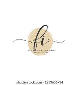 F I FI Initial logo template vector
