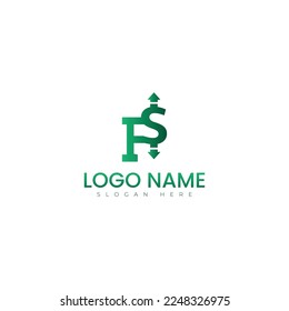 F. Diseño de la ilustración vectorial del logotipo de Finanzas