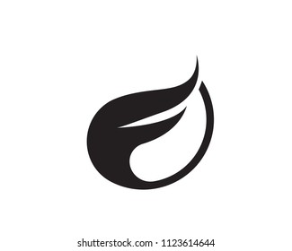 F fire logo black