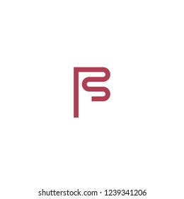 F for Flag Letter Logo Design Template Vector